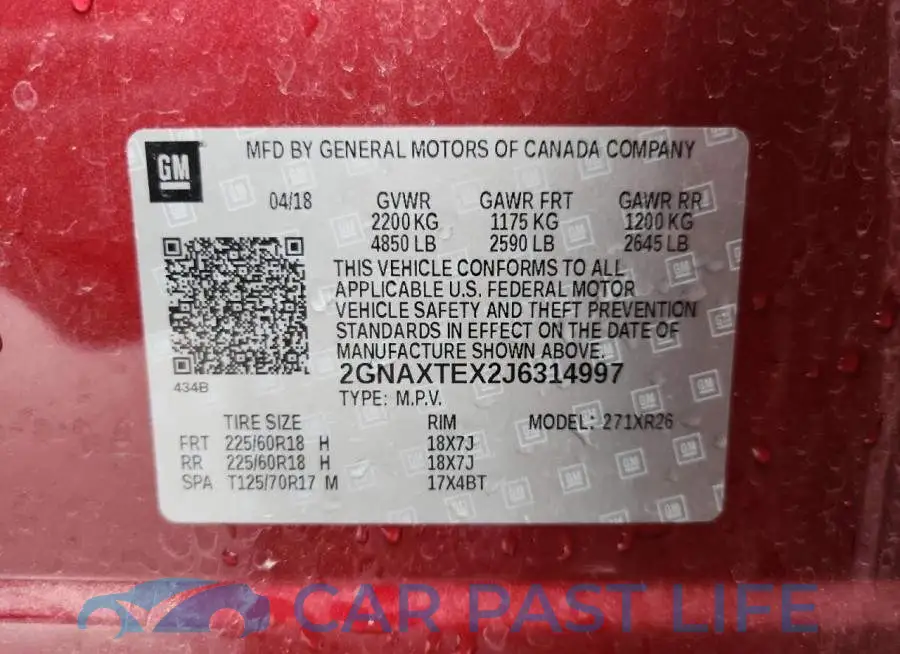 2GNAXTEX2J6314997# 13
