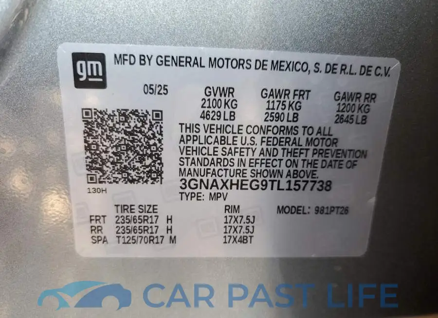 3GNAXHEG9TL157738# 14