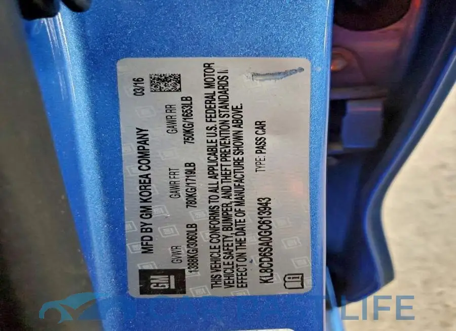 KL8CD6SA0GC613943# 13