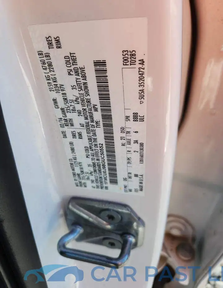 1FMCU0J98GUC50552# 13