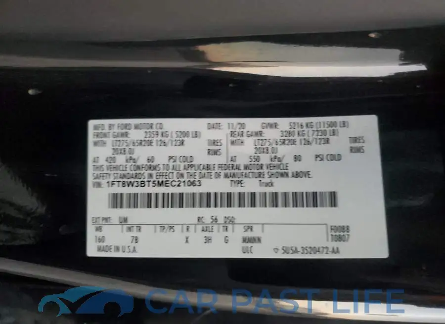 1FT8W3BT5MEC21063# 13