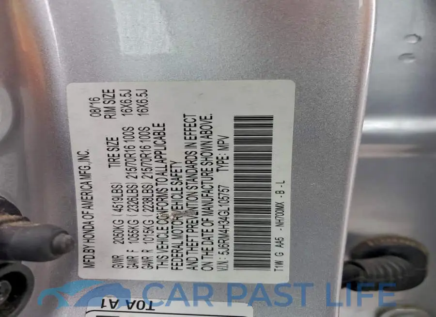 5J6RM4H34GL105757# 13