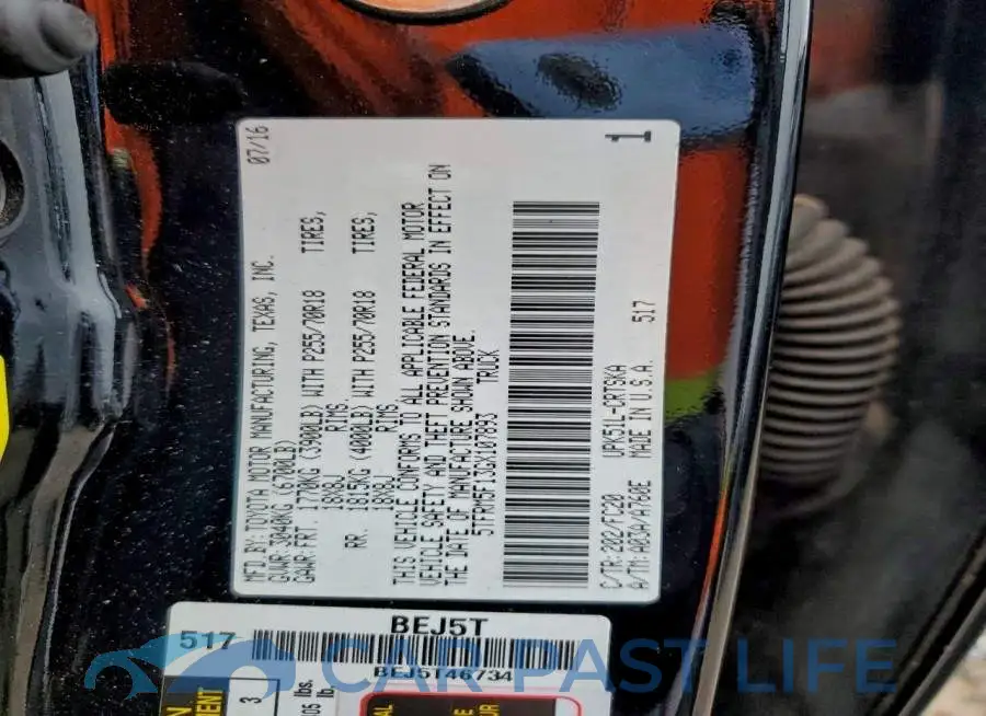 5TFRM5F13GX107893# 12