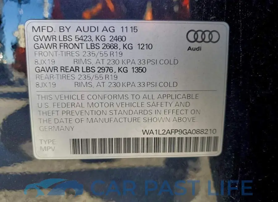 WA1L2AFP9GA088210# 12