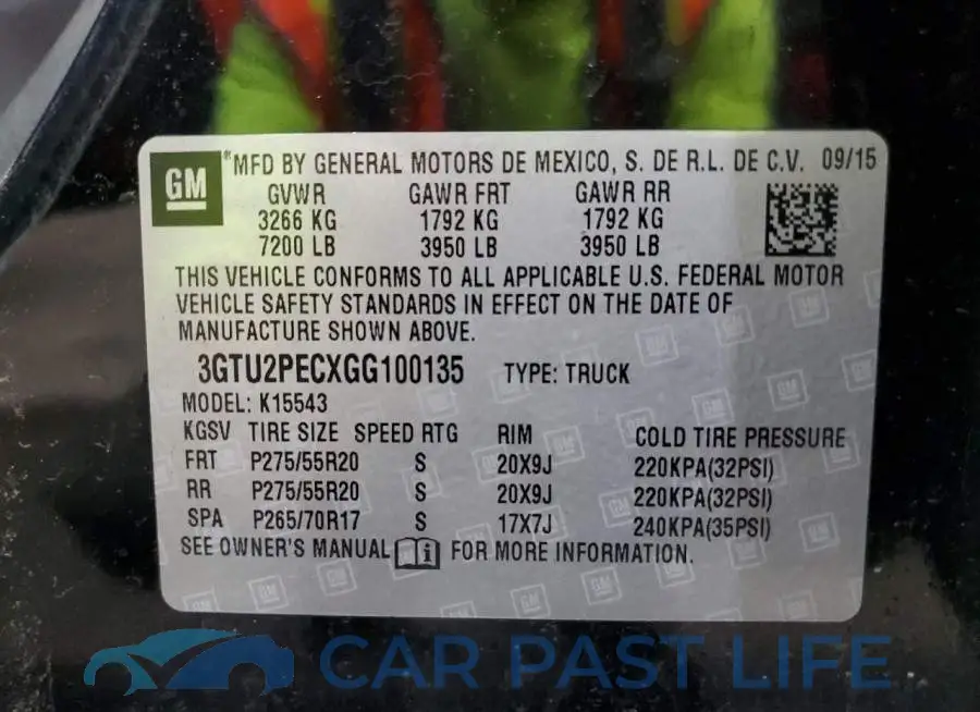 3GTU2PECXGG100135# 12