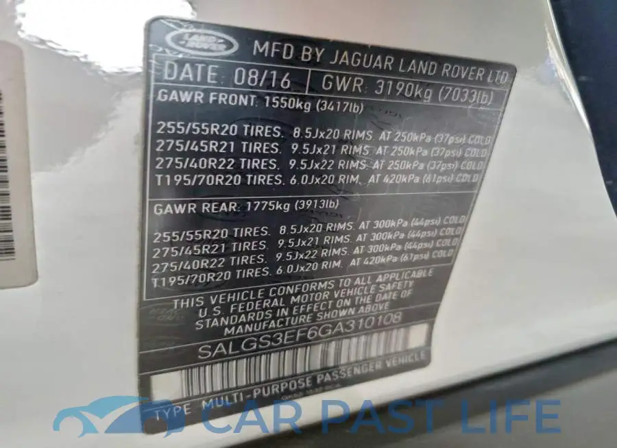 SALGS3EF6GA310108# 13
