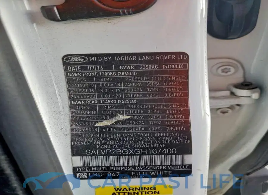 SALVP2BGXGH167400# 14