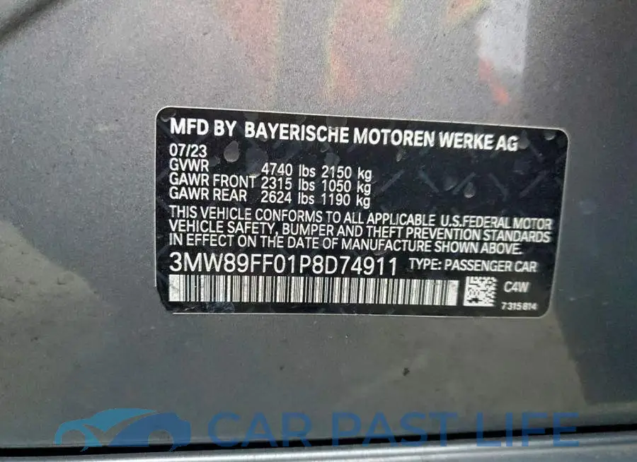 3MW89FF01P8D74911# 12