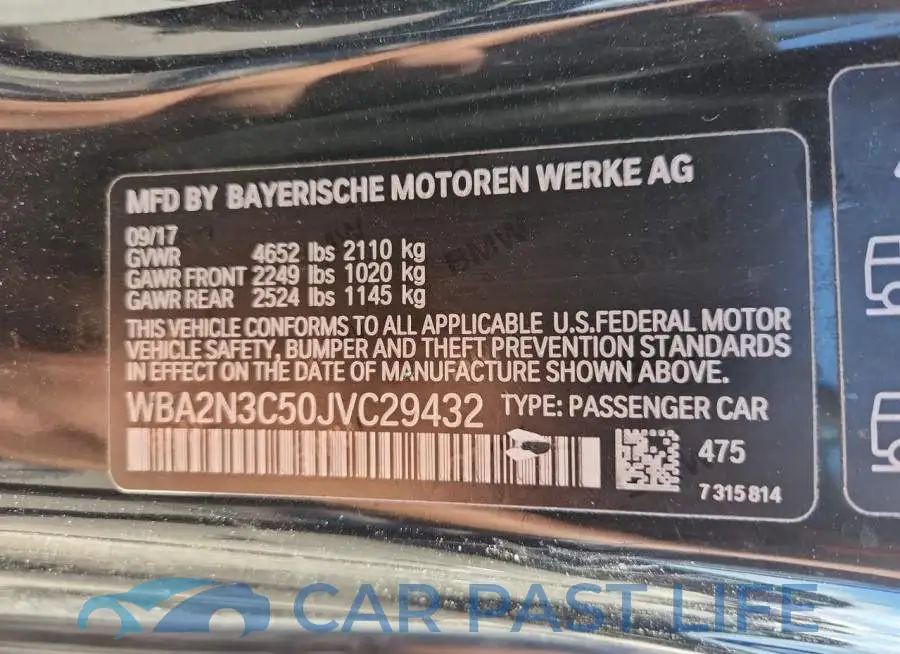 WBA2N3C50JVC29432# 12