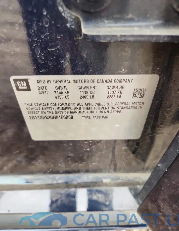 2G11X5S36H9166800# 12