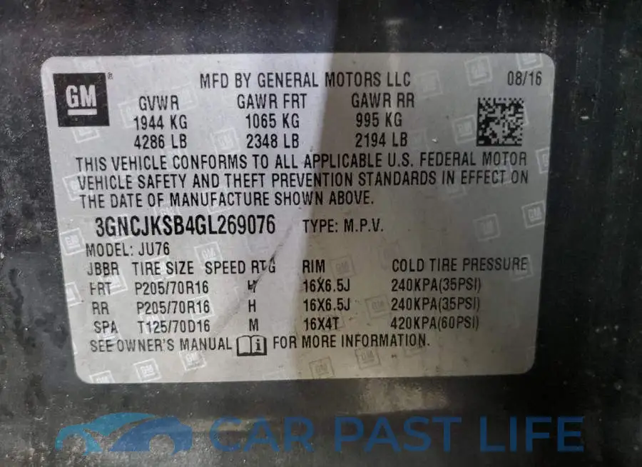 3GNCJKSB4GL269076# 13