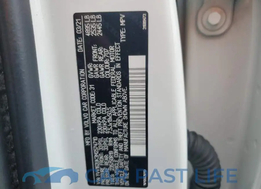 YV4162UK3M2574710# 13