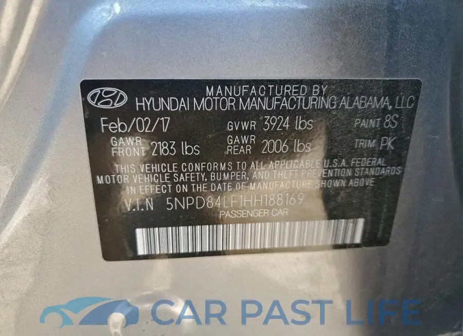 5NPD84LF1HH188169# 12