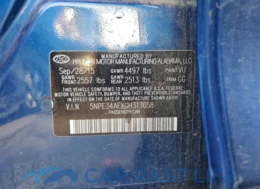 5NPE34AFXGH313058# 12