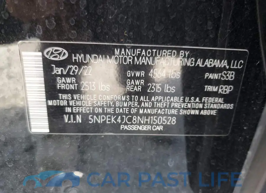 5NPEK4JC8NH150528# 12