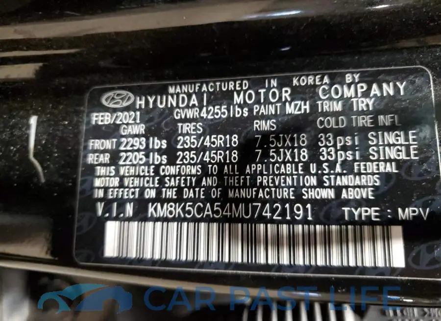 KM8K5CA54MU742191# 13