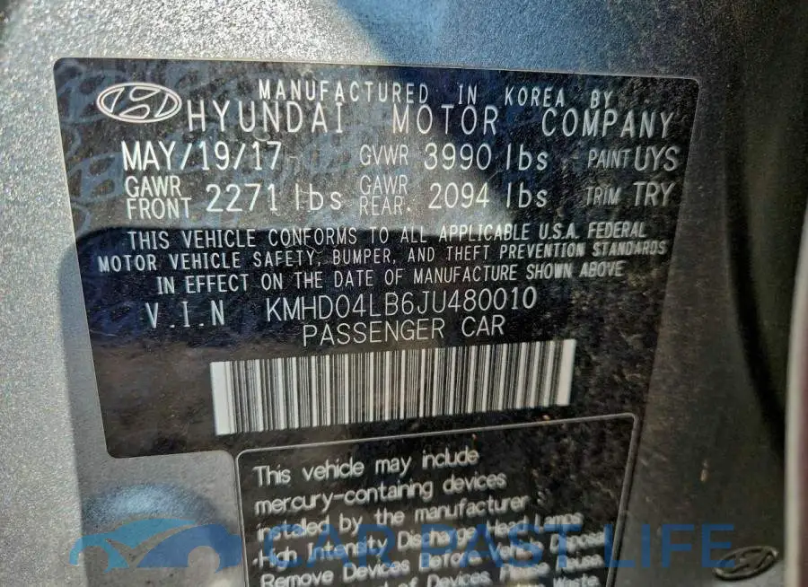KMHD04LB6JU480010# 13