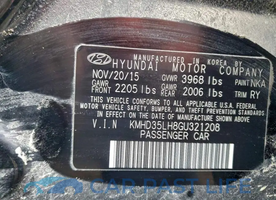 KMHD35LH8GU321208# 12