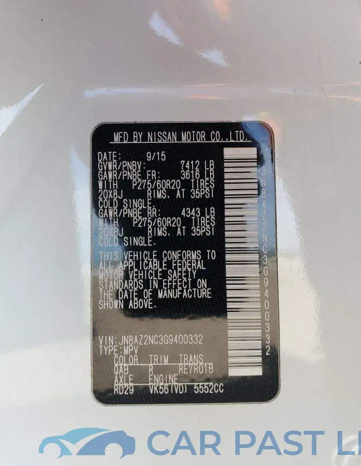 JN8AZ2NC3G9400332# 13