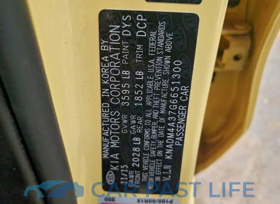 KNADM4A37G6651300# 12