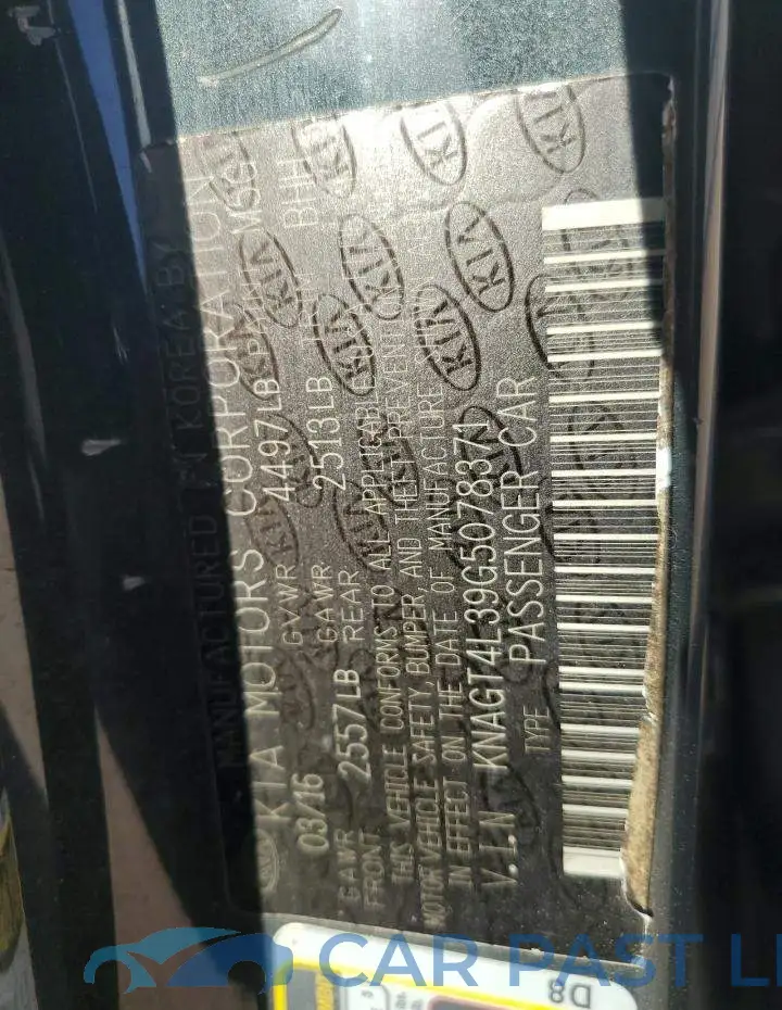 KNAGT4L39G5078371# 12