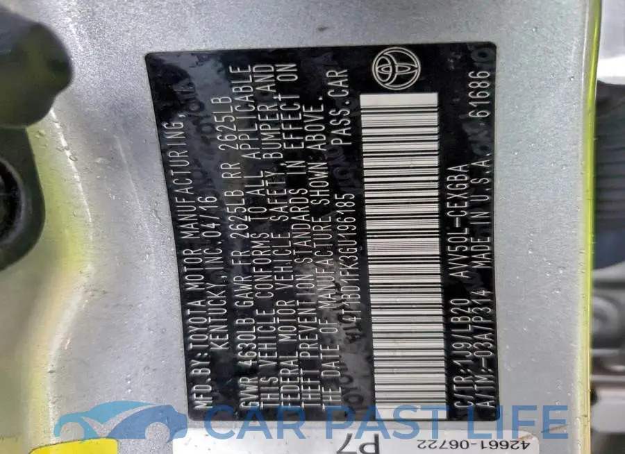 4T1BD1FK3GU196185# 12
