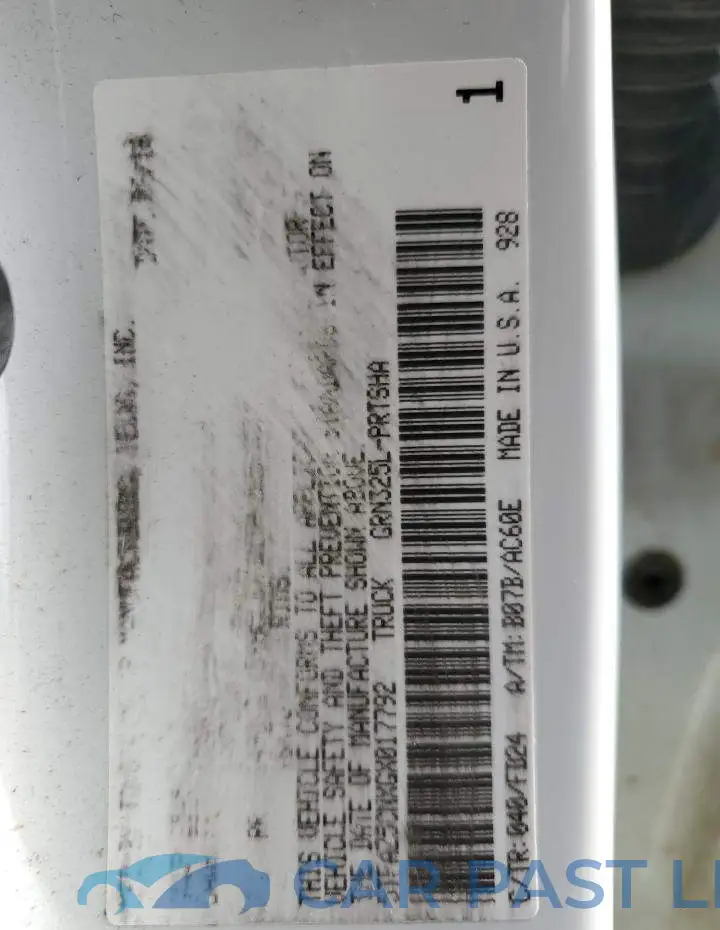 5TFAZ5CNXGX017792# 12