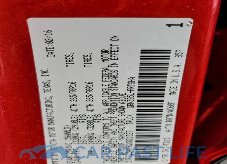 5TFCZ5AN9GX021327# 12