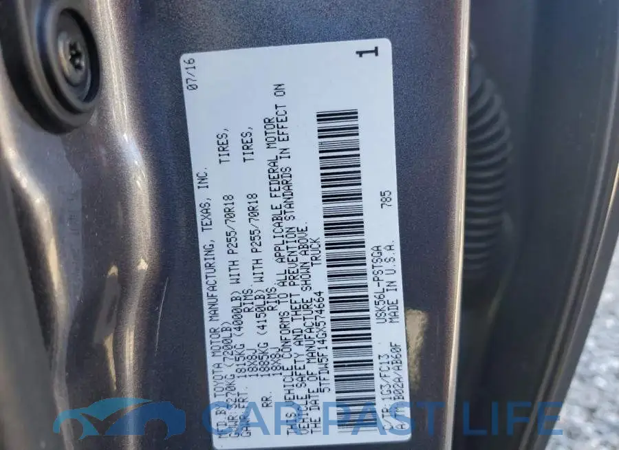 5TFDW5F14GX574664# 12