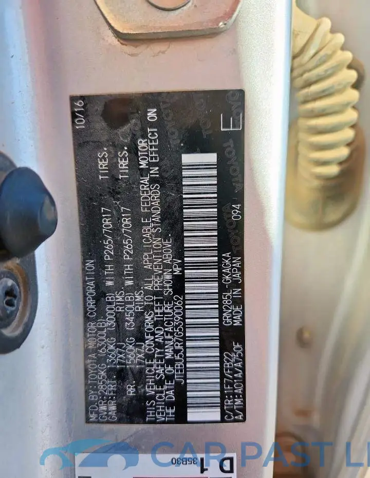 JTEBU5JR7G5390062# 13