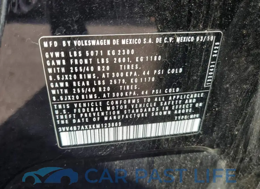 3VV4B7AXXKM123869# 14