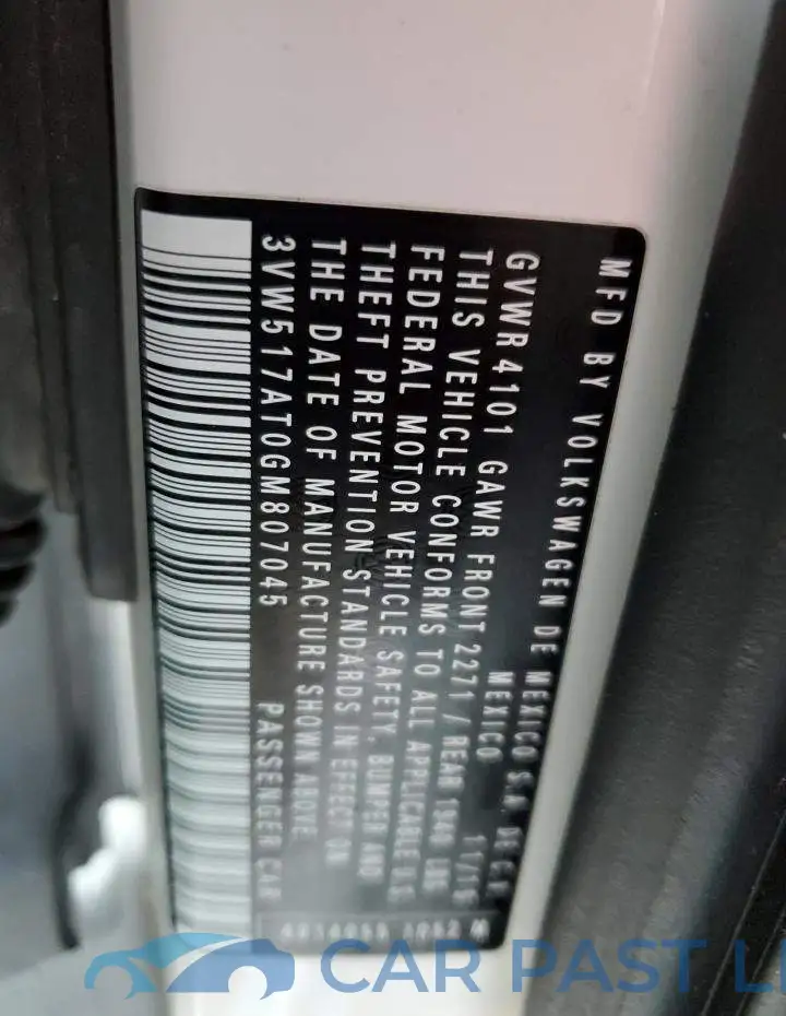 3VW517AT0GM807045# 12