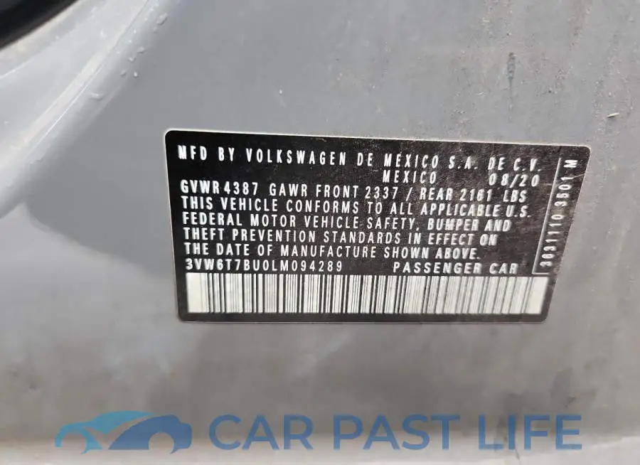 3VW6T7BU0LM094289# 12