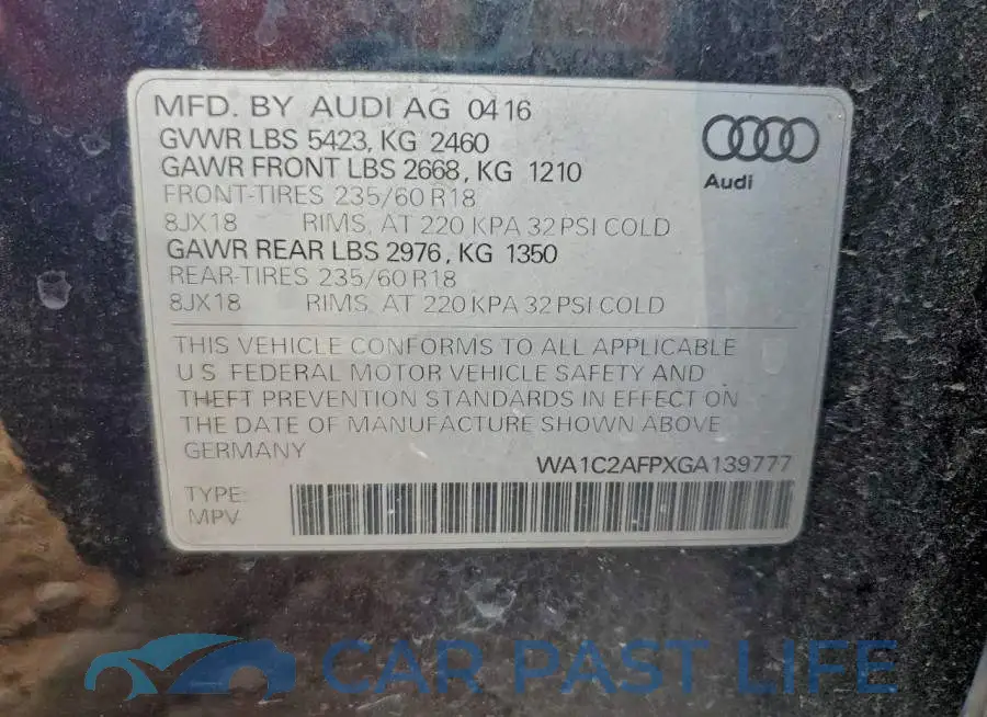 WA1C2AFPXGA139777# 13