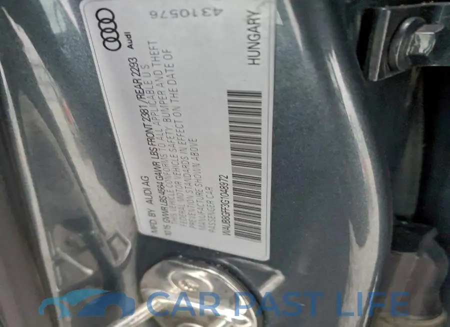 WAUB8GFF3G1048972# 12