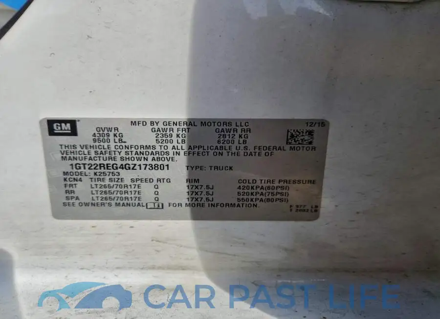 1GT22REG4GZ173801# 12