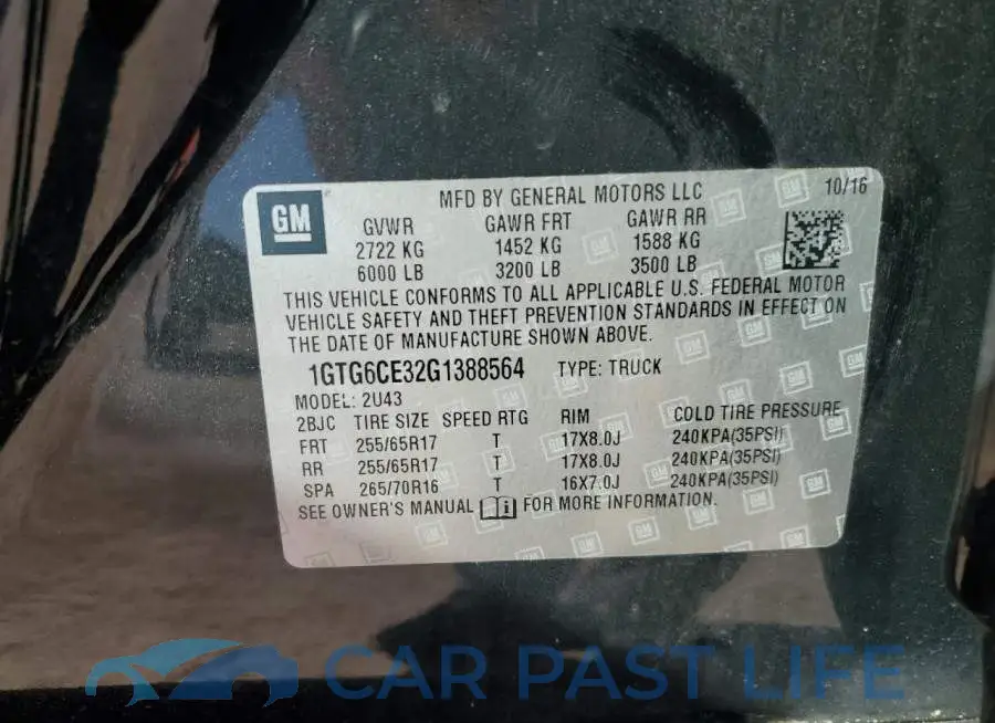 1GTG6CE32G1388564# 12
