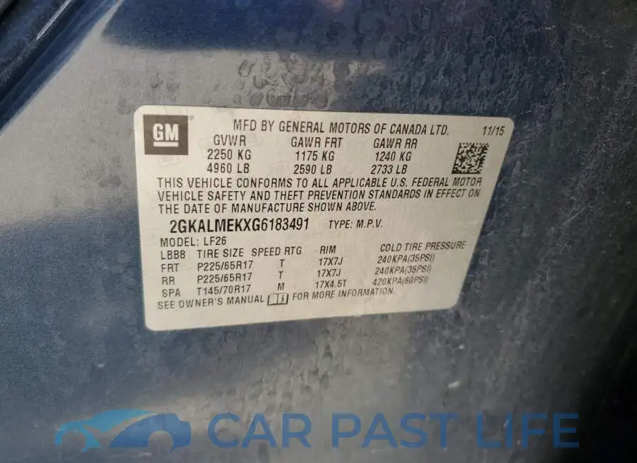 2GKALMEKXG6183491# 13