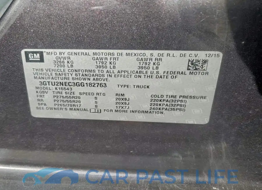 3GTU2NEC3GG182763# 12