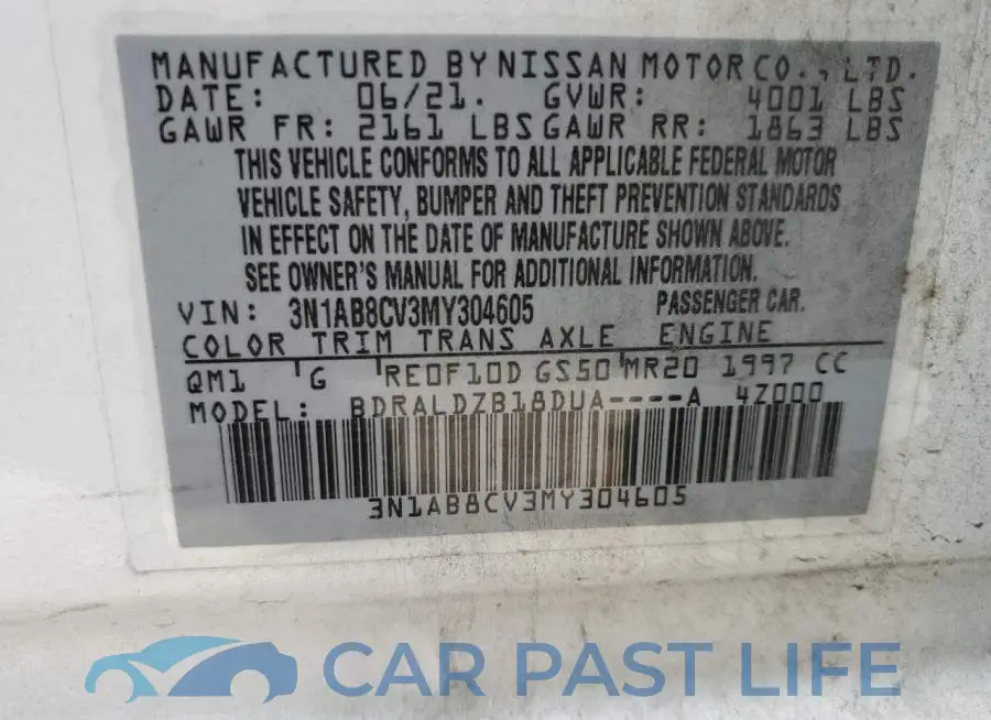 3N1AB8CV3MY304605# 12