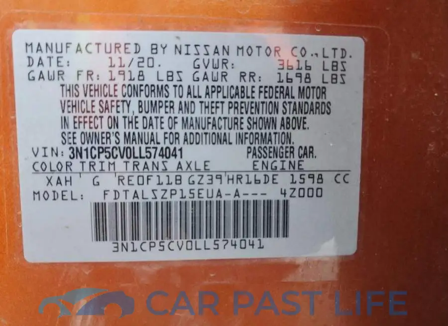 3N1CP5CV0LL574041# 13