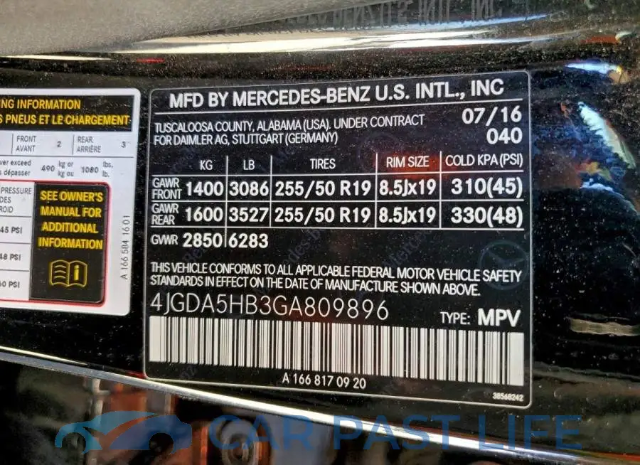 4JGDA5HB3GA809896# 12