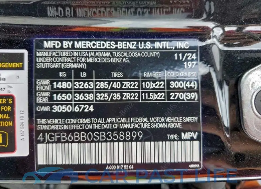 4JGFB6BB0SB358899# 13