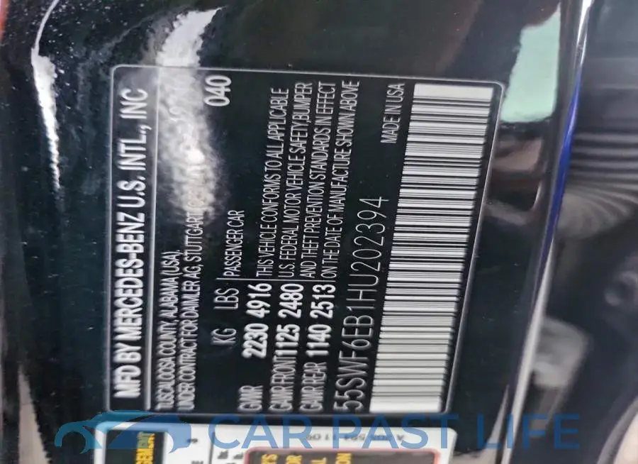 55SWF6EB1HU202394# 13