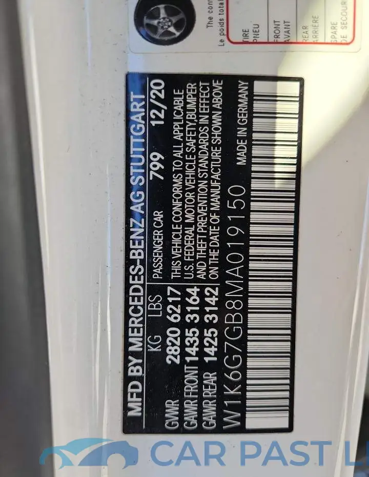 W1K6G7GB8MA019150# 13