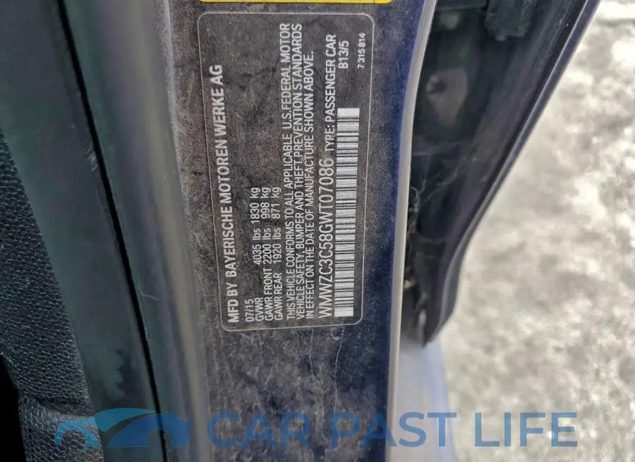 WMWZC3C58GWT07086# 12
