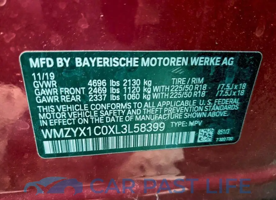 WMZYX1C0XL3L58399# 14