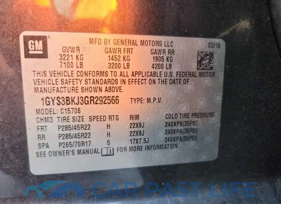 1GYS3BKJ3GR292566# 14