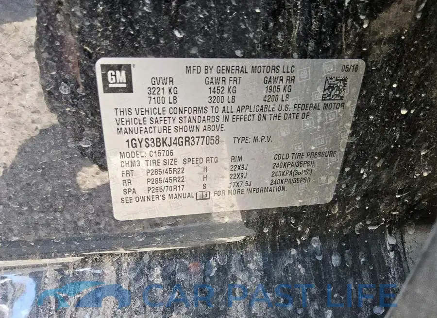 1GYS3BKJ4GR377058# 14