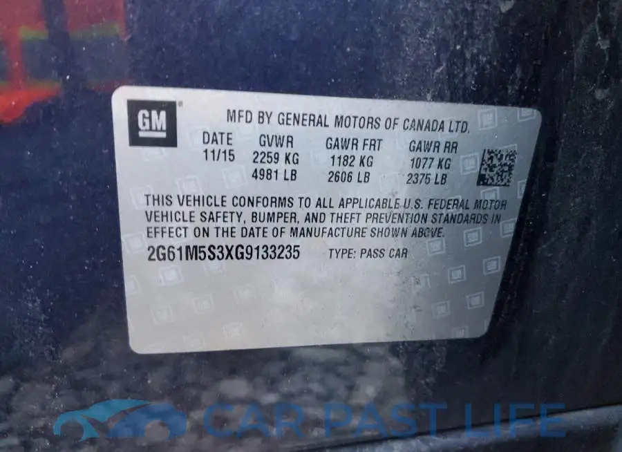 2G61M5S3XG9133235# 12